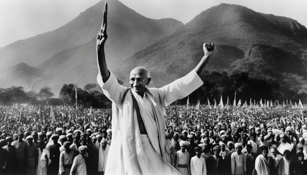 Gandhi overcoming injustice