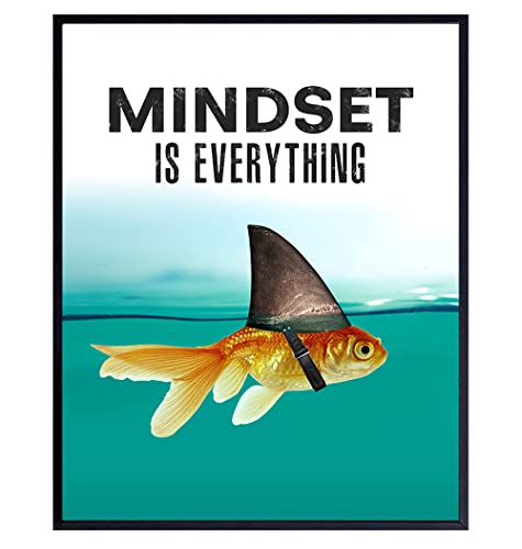 Mindset is Everything - Motivational Wall Art Poster for Home, Office