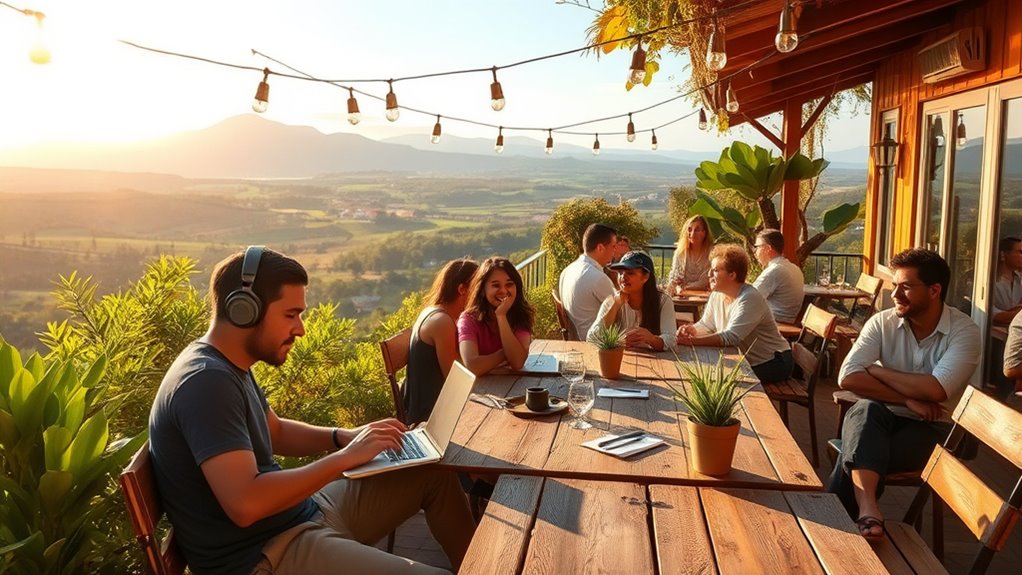 building community while traveling