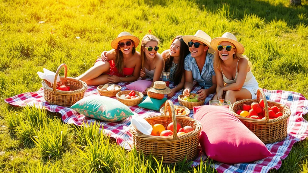 humor brightens picnic atmosphere