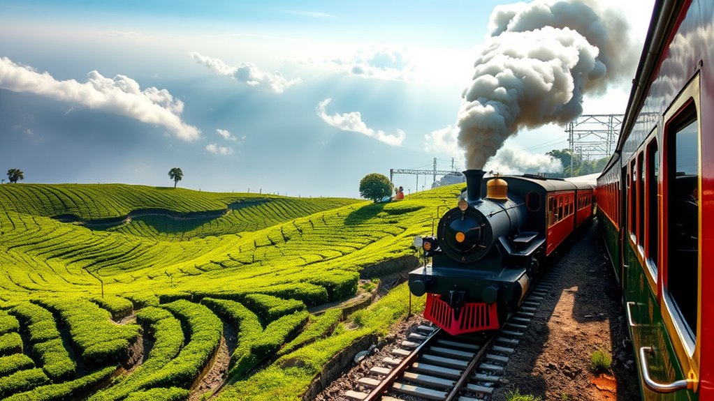 mountain views vintage locomotives