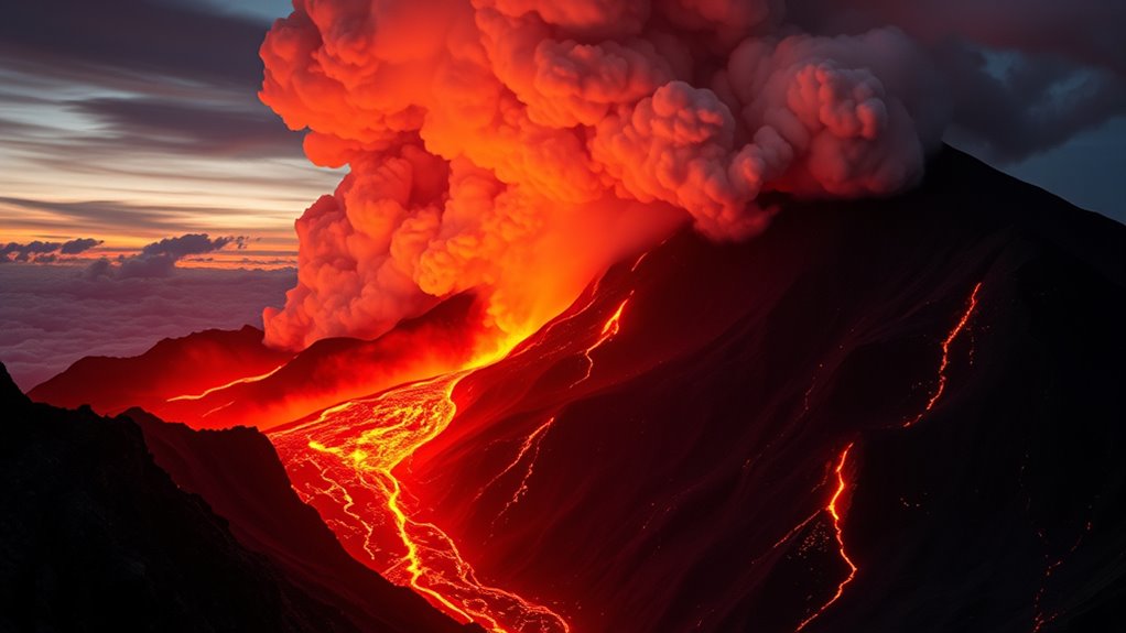 powerful volcanic landscape transformations
