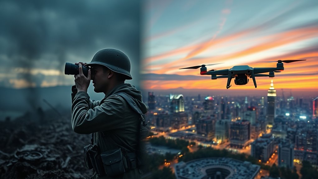 satellite surveillance and drone technology