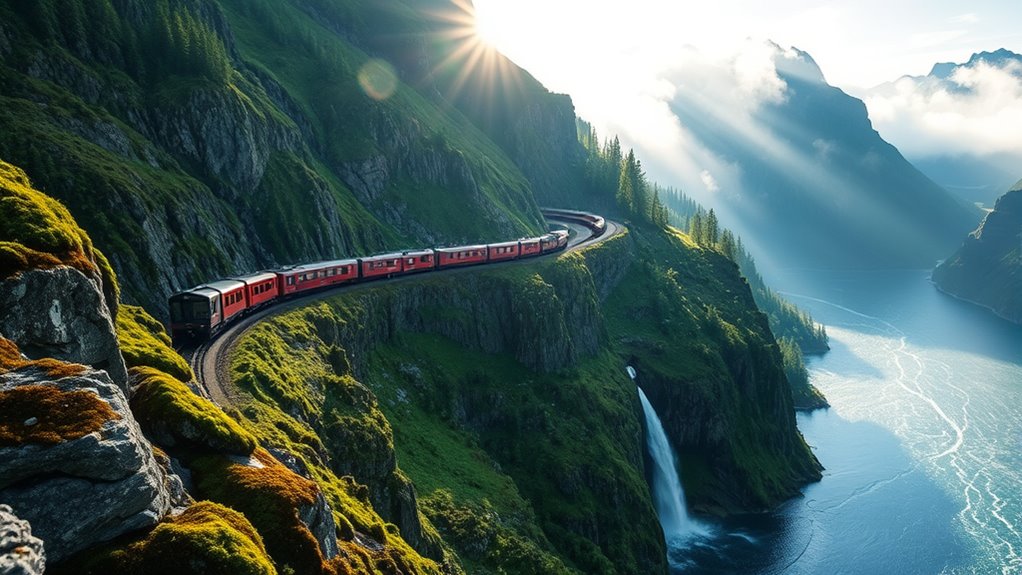 scenic descent through fjords