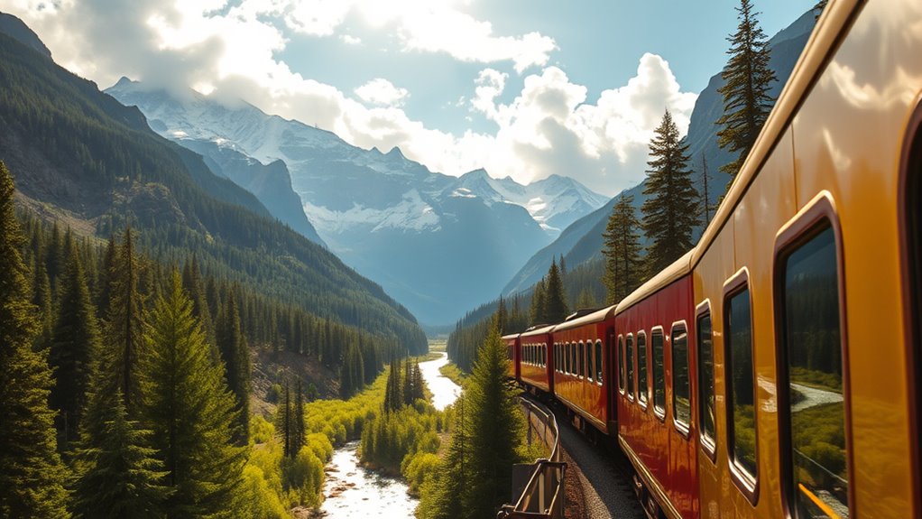 scenic mountain railway journey
