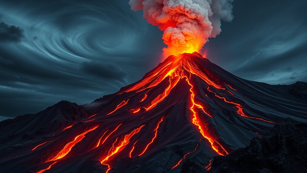 vivid volcanic mineral landscapes