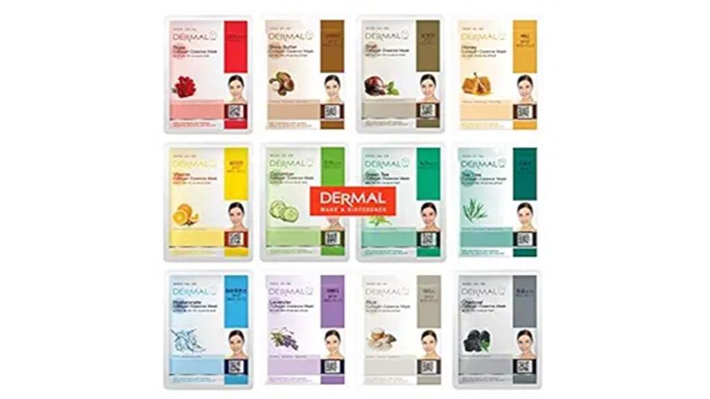 12 pack collagen face masks