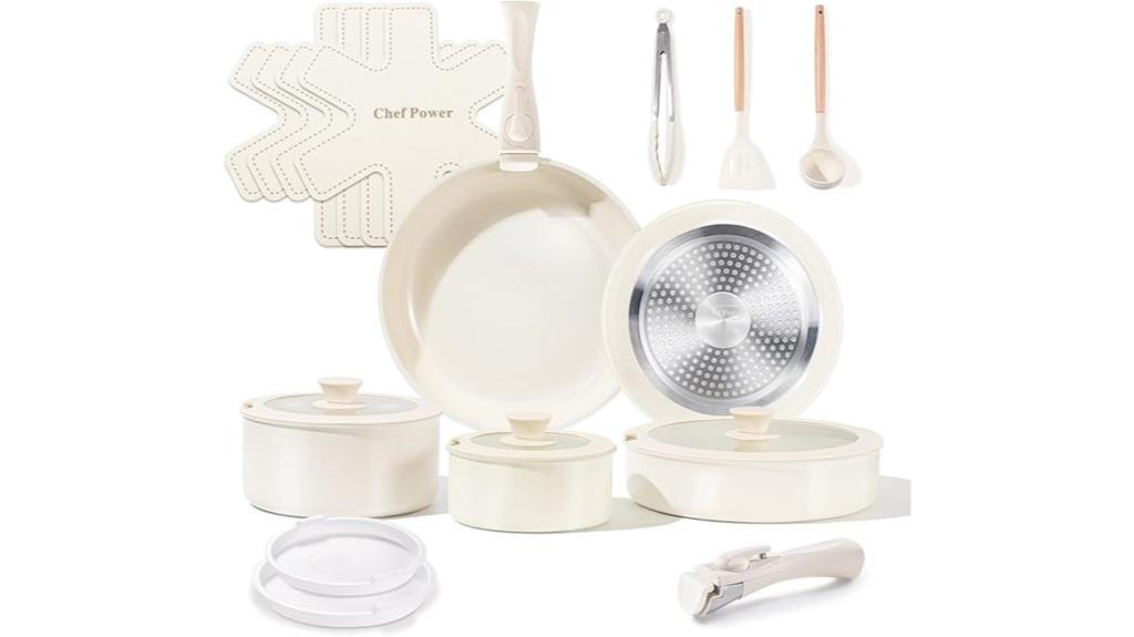 19 piece non toxic cookware