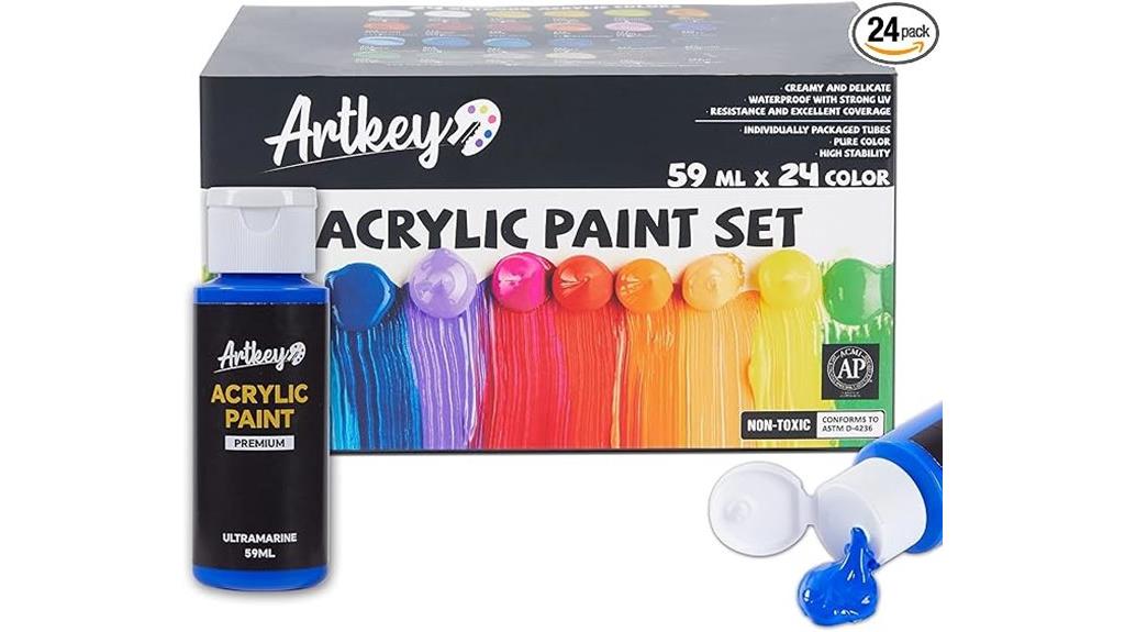 24 color acrylic art set