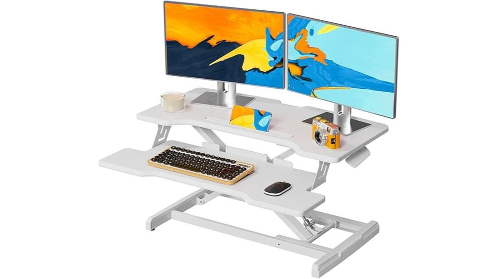 32 inch height adjustable desk