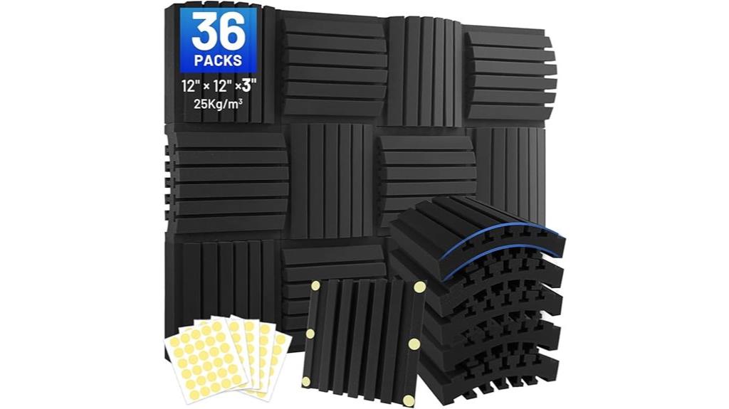 36 curved acoustic foam panels