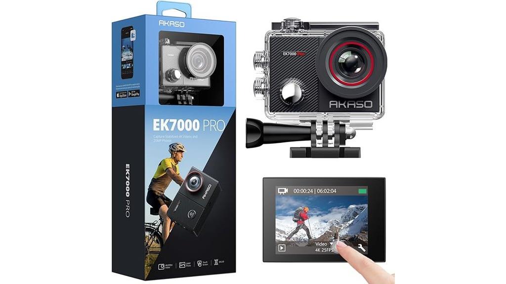 4k waterproof touch camera