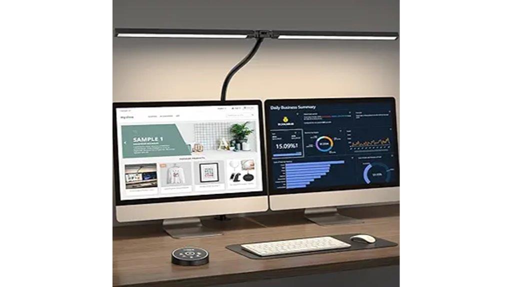 adjustable brightness office lamp