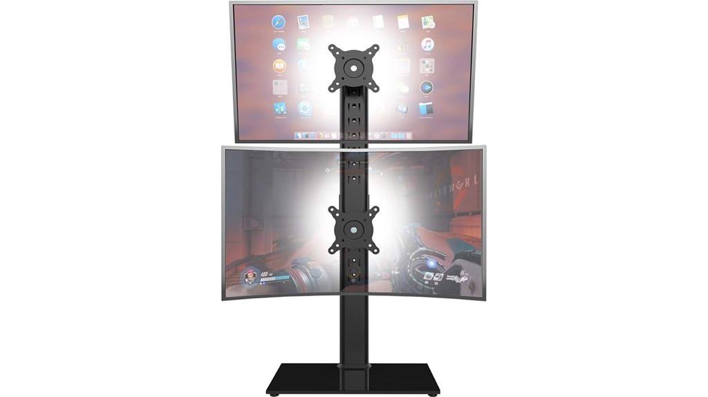 adjustable dual monitor stand