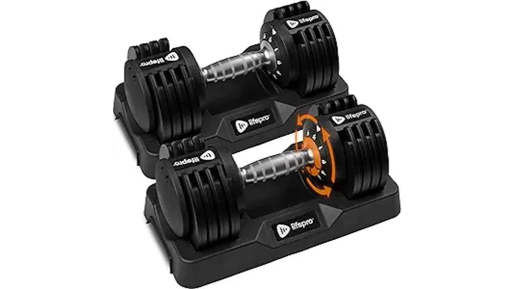 adjustable dumbbell weight options