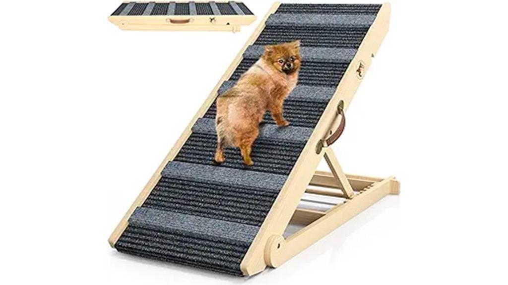 adjustable portable dog ramp