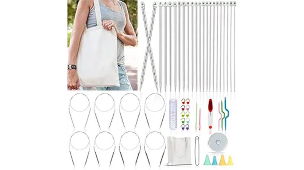 beginner knitting needle set