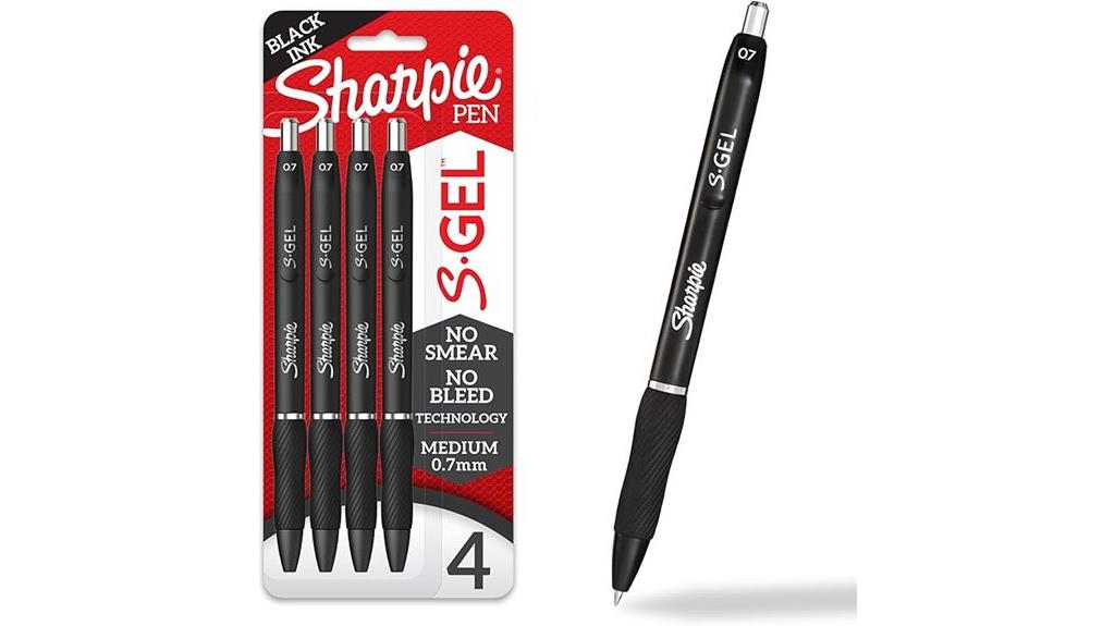black ink gel pens