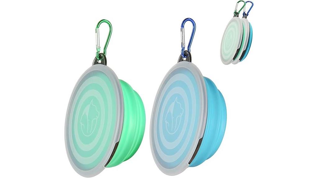 collapsible pet bowl set