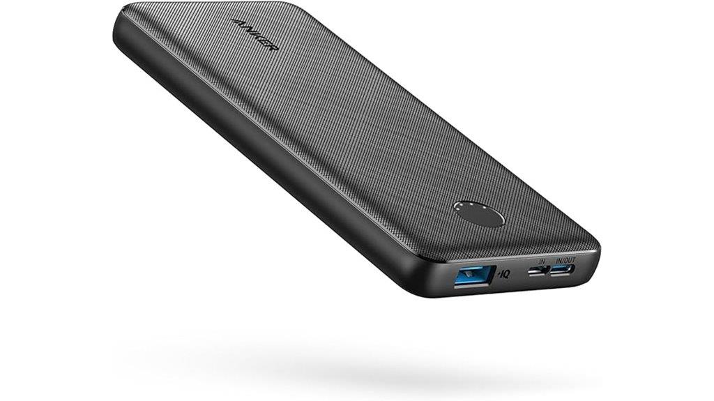 compact black usb c power bank