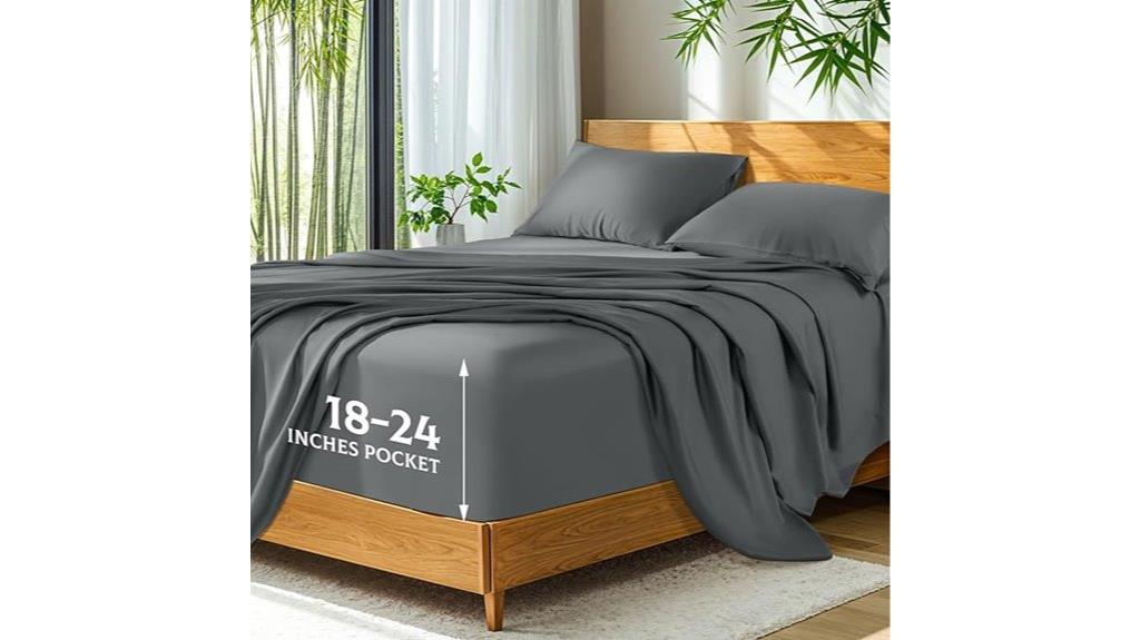 dark grey bamboo sheets