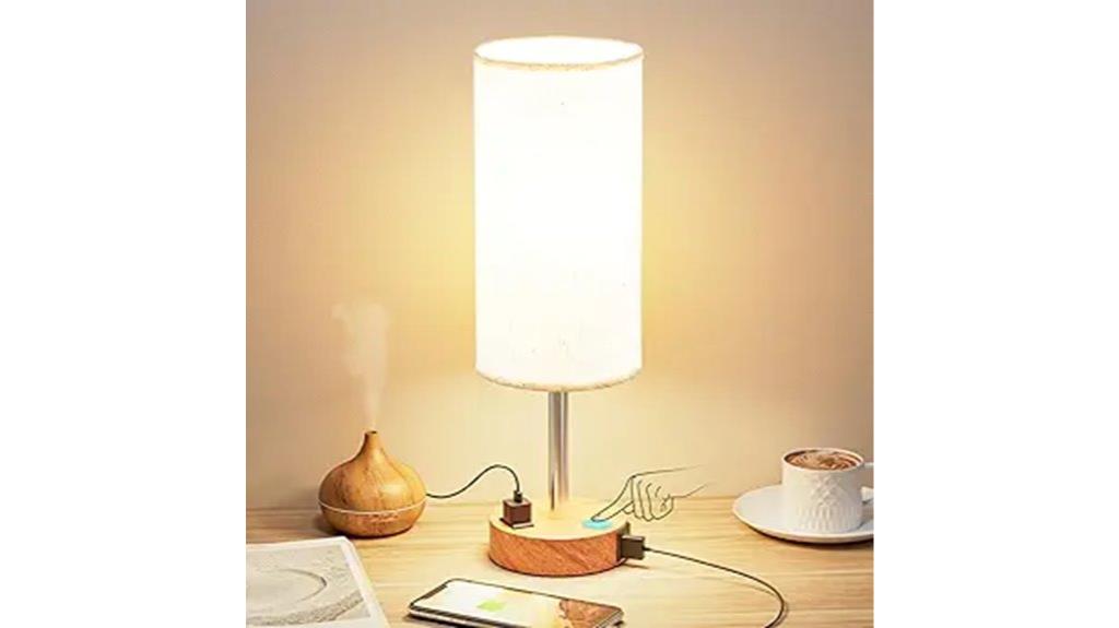 dimmable usb bedside lamp