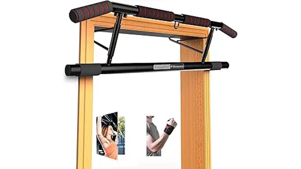 doorway pull up bar with ergonomic grips