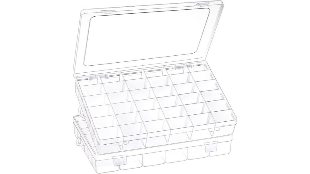 dual clear divider storage