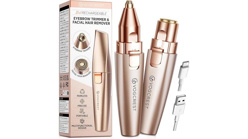 dual purpose facial trimmer