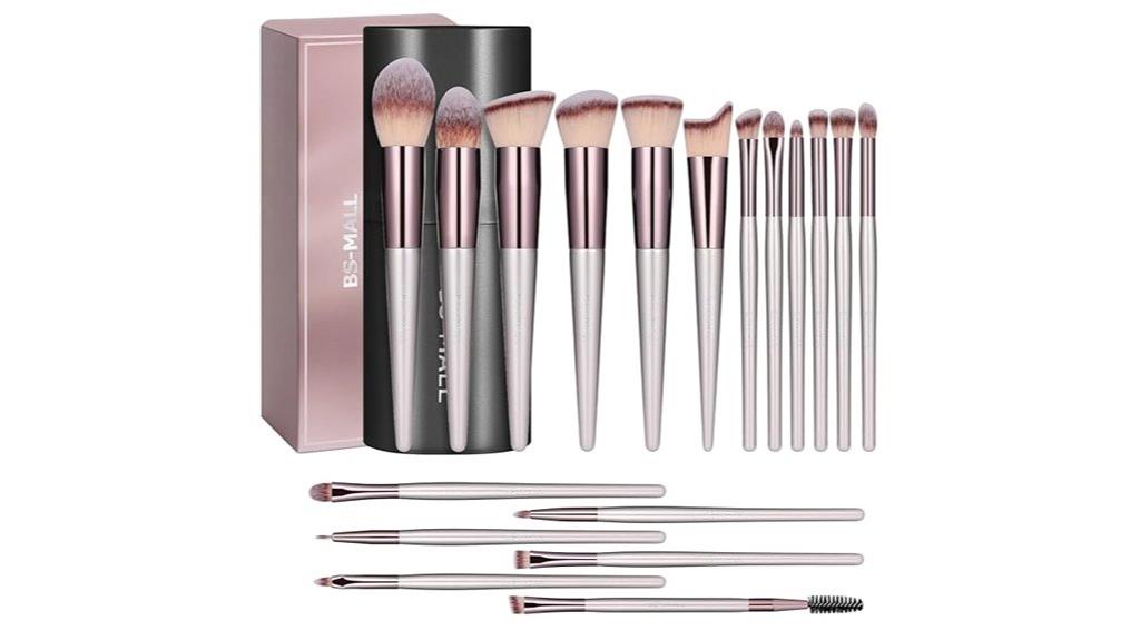 eighteen piece makeup brush collection