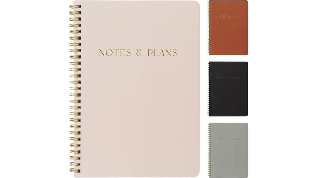 elegant daily scheduling notebook