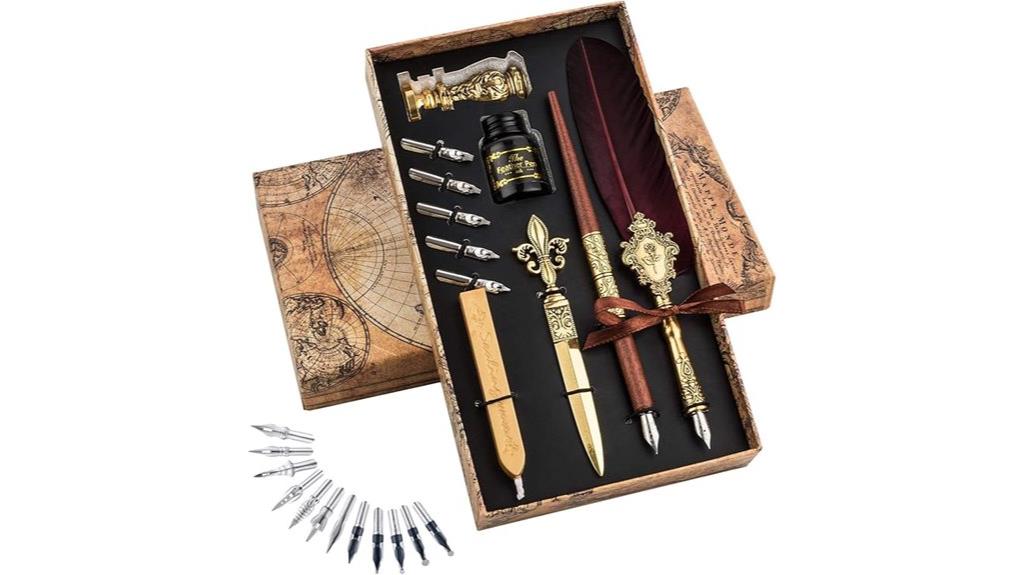 elegant feathered writing instrument
