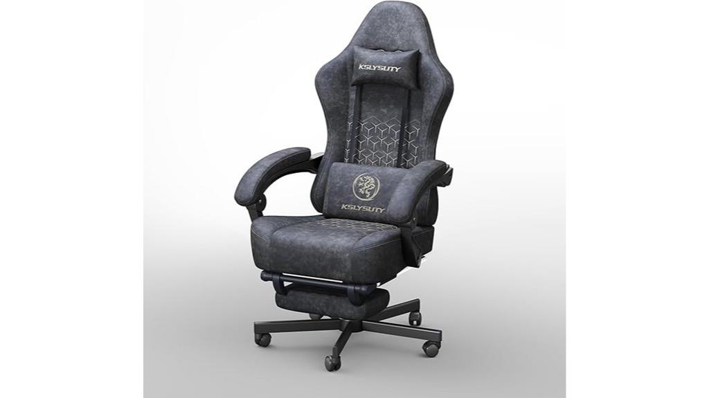 ergonomic breathable leather gaming