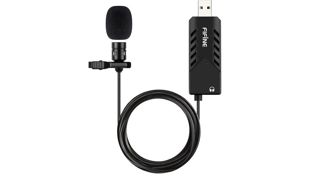 fifine usb lavalier microphone