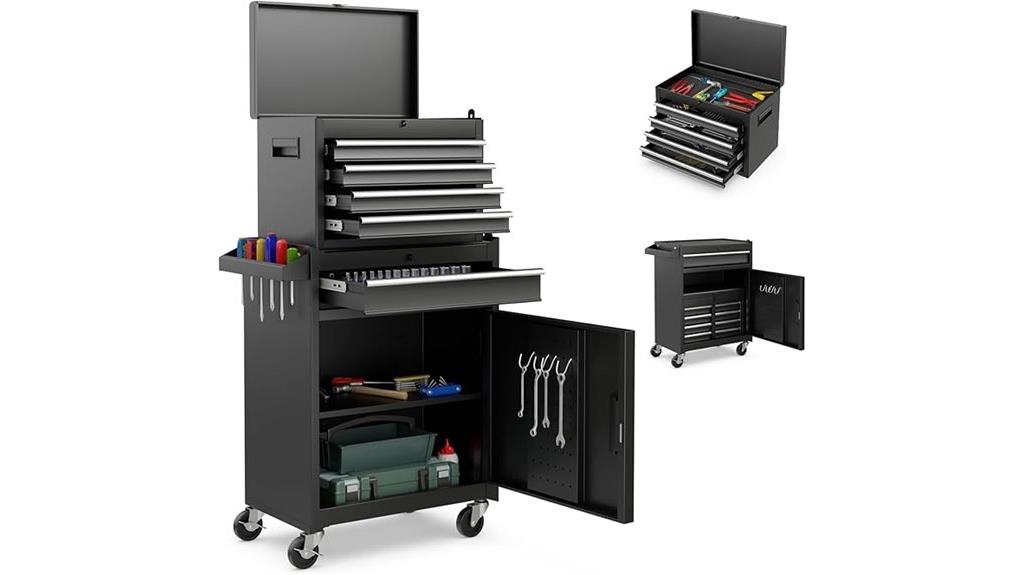 five drawer rolling chest