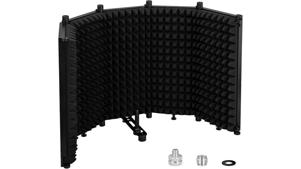 foldable microphone sound shield