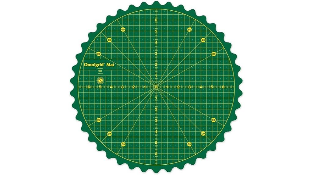 green 14 inch rotating mat