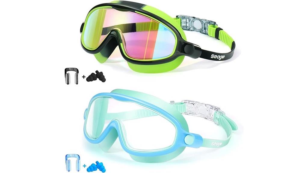 kids anti fog swim goggles