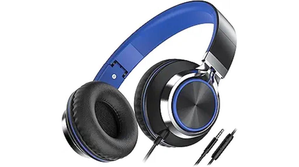 kids wired headphones with microphone