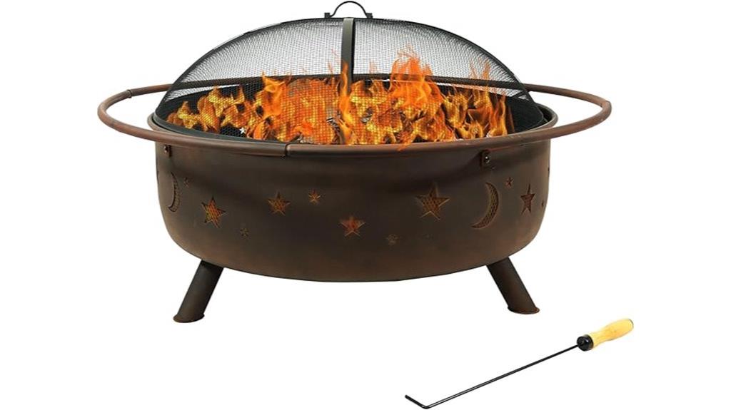 large 42 inch outdoor fire pit