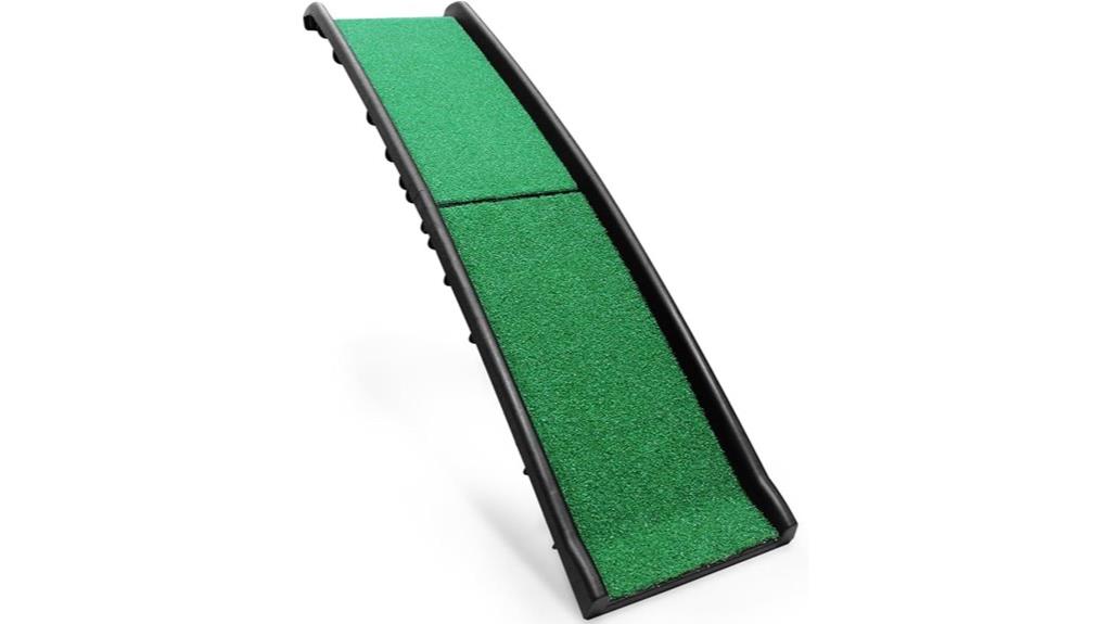 large dog ramp with grass