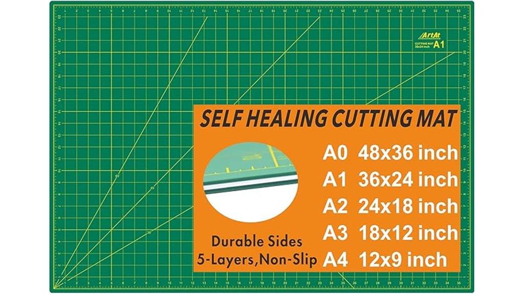large green sewing mat