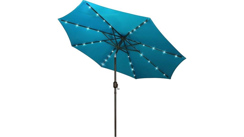 large solar umbrella with led