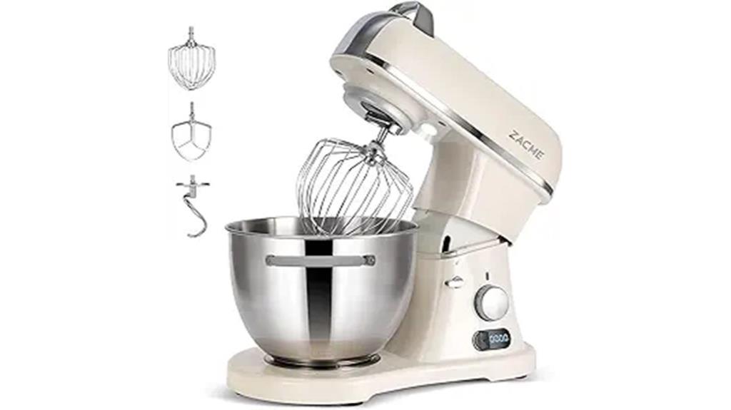 large stainless steel mixer