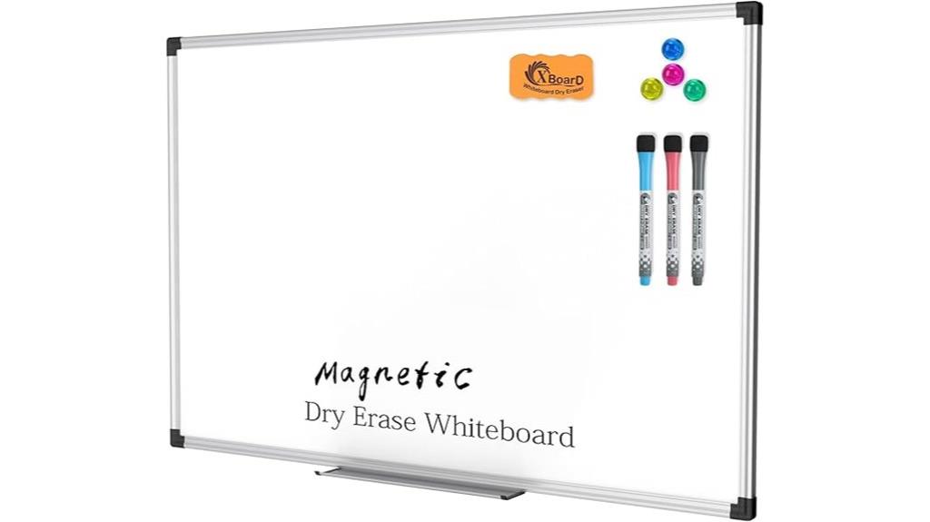 magnetic double sided whiteboard