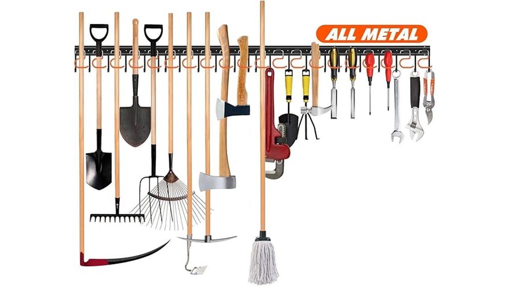 metal garden tool storage