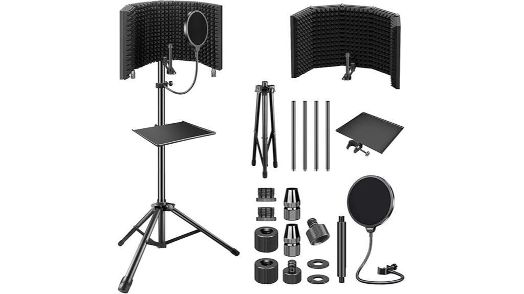 microphone shield with accessories