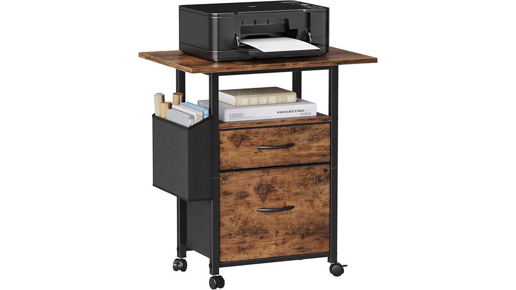 mobile 2 drawer filing cabinet