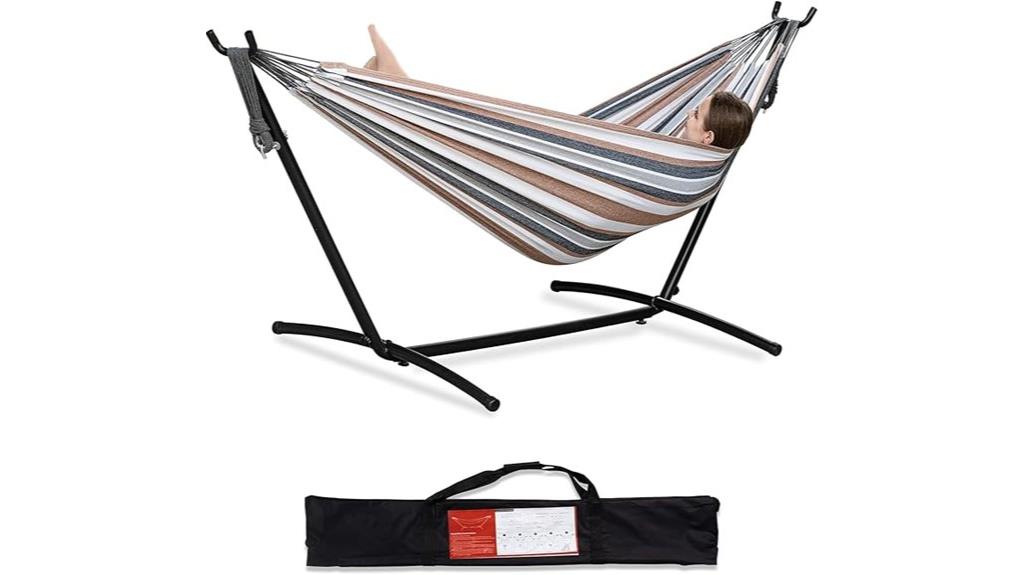outdoor steel frame hammock
