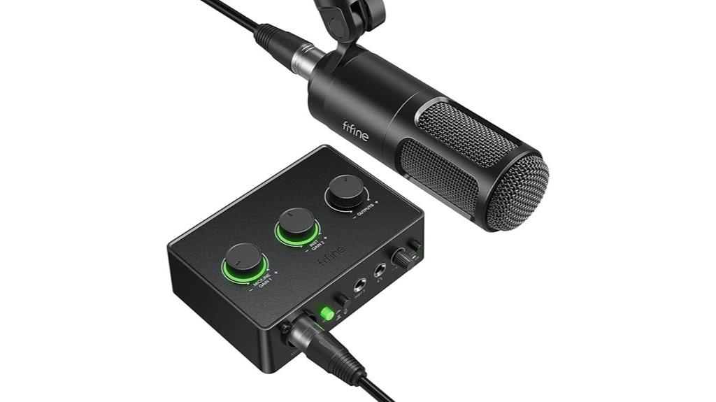 podcast microphone and mixer